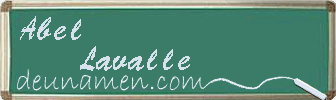 Abel Lavalle Visitenkarte
